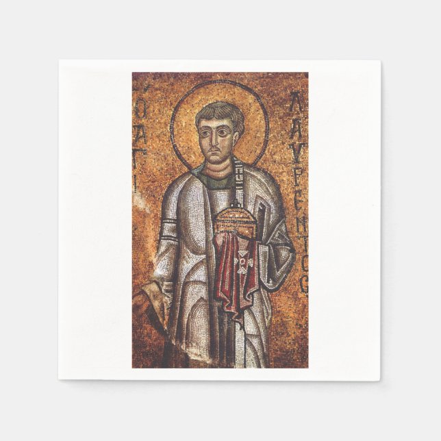 Serviette En Papier Saint-Laurent le martyr (Devant)