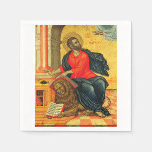 Serviette En Papier Saint Marc l'icône évangélique orthodoxe