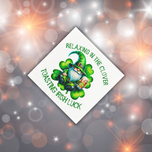 Serviette En Papier Saint Patrick Gnome mignonne avec bière