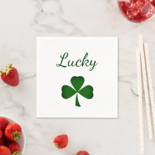 Serviette En Papier Saint Patrick's Day Lucky Green Shamrock