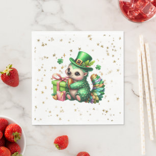 Serviette En Papier Saint Patrick's Day Lucky Hedgehog