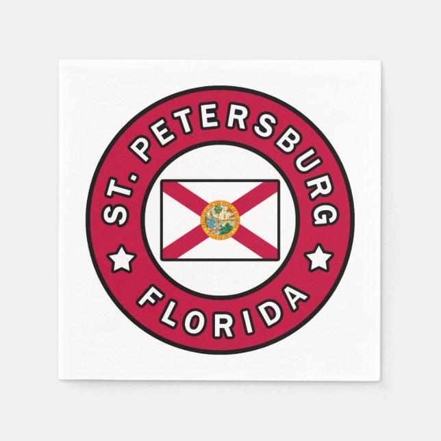 Serviette En Papier Saint-Pétersbourg, Floride (Devant)