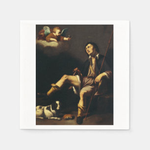 Serviette En Papier Saint Roch et l'Ange par Guy François
