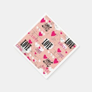 Serviette En Papier Saint Valentin Amour