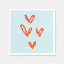 Saint Valentin Amour Pastel Bleu et Rouge