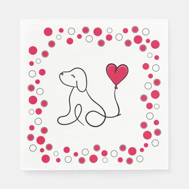 Serviette En Papier Saint-Valentin Fête de la Saint-Valentin (Devant)