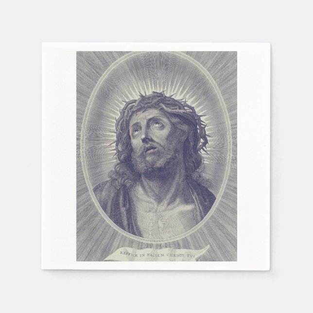 Serviette En Papier Saint Visage de Jésus (Devant)