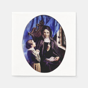 Serviette En Papier Sainte Angèle Merici Patronne des Éducateurs et