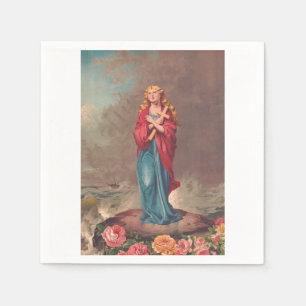 Serviette En Papier Sainte Christine de Bolsena patronne des marins