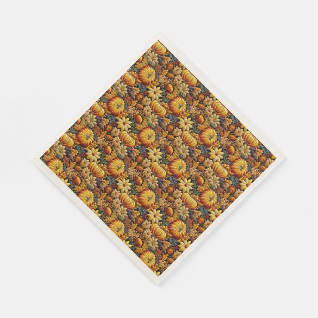 Serviette En Papier Saison d'action de grâces et d'automne (Coin)
