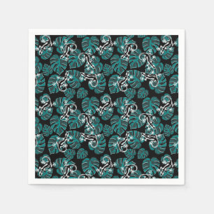 Serviette En Papier Salamander et Motif de la feuille verte