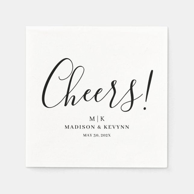 Serviette En Papier Salers minimal et chic | Napkins mariage (Devant)