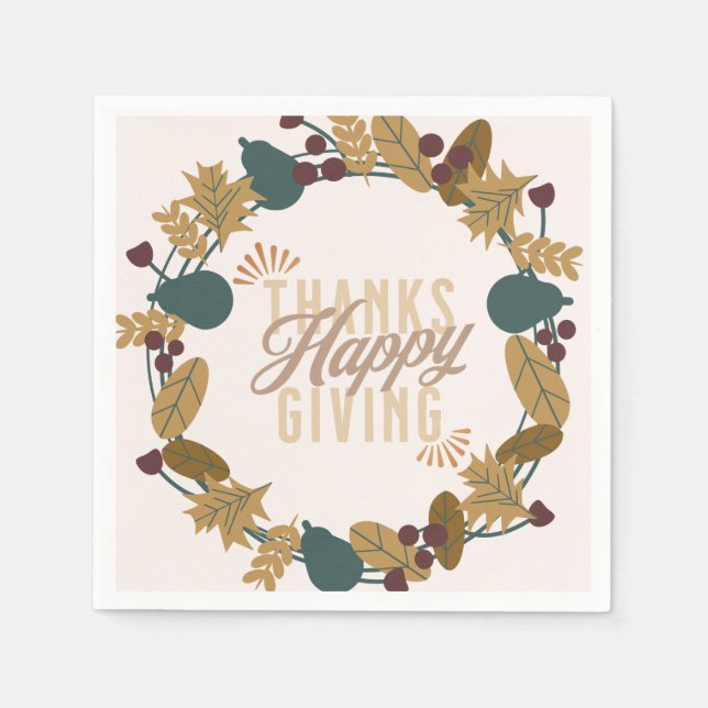 Serviette En Papier Salle de bain moderne Thanksgiving (Devant)