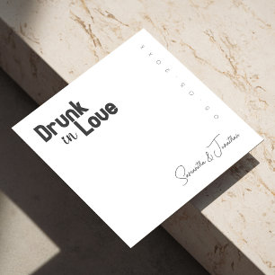 Serviette En Papier Salut à l'amour et le rire, Drunk in Love Mariage