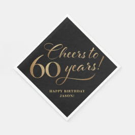 Serviette En Papier Salutations à 60 Parties scintillant d'anniversair