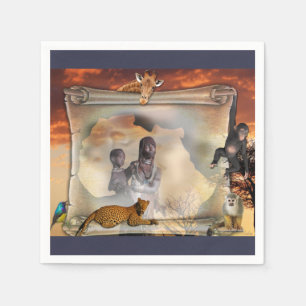 Serviette En Papier Salutations d'Afrique