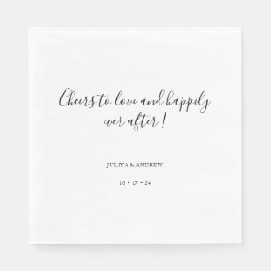 Serviette En Papier Salutations d'amour serviettes mariages minimalist