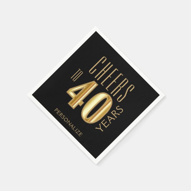 Serviette En Papier Salutations jusqu'à 40 ans (Coin)
