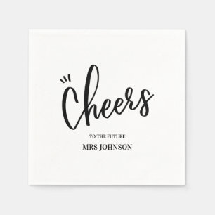 Serviette En Papier Salutations minimalistes à l'avenir Fête des marié
