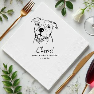 Serviette En Papier Salutations Personnalisées Deux Animaux Cocktails