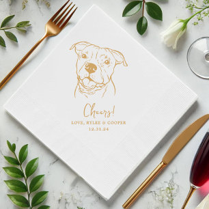 Serviette En Papier Salutations Personnalisées Deux Animaux Cocktails