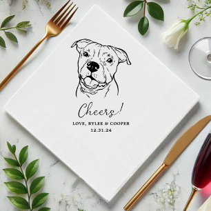 Serviette En Papier Salutations Personnalisées Deux Animaux Cocktails