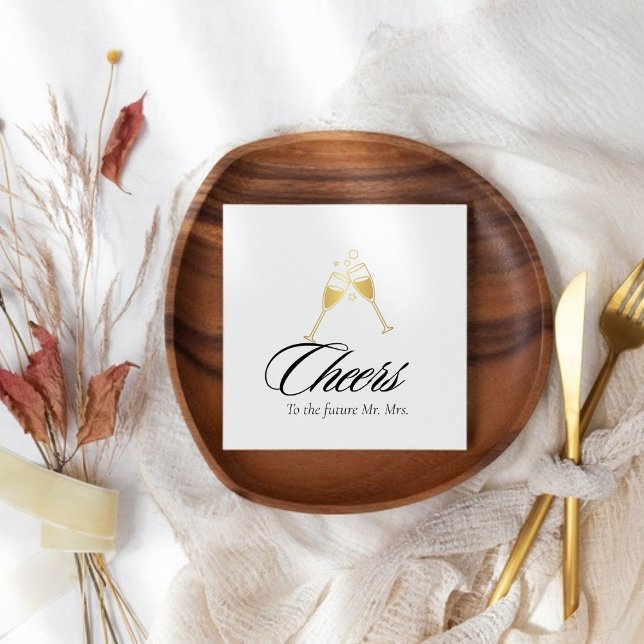 Serviette En Papier Salutations pour l'avenir M. et Mme Partie Engagem (Créateur téléchargé)