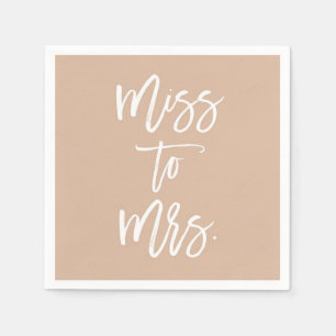 Serviette En Papier Sand Boho Miss À Mme Fête des mariées Napkins