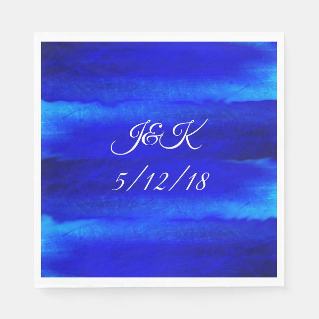 Serviette En Papier Sandy Beach Aquarelle Mariage Dîner (Devant)