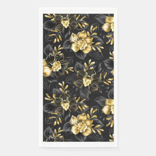 Serviette En Papier Sans couture avec orchidées de bijoux