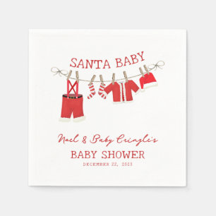 Serviette En Papier Santa Baby Fête de Bébé de Noël