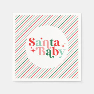 Serviette En Papier Santa Baby fête de bébé Noël