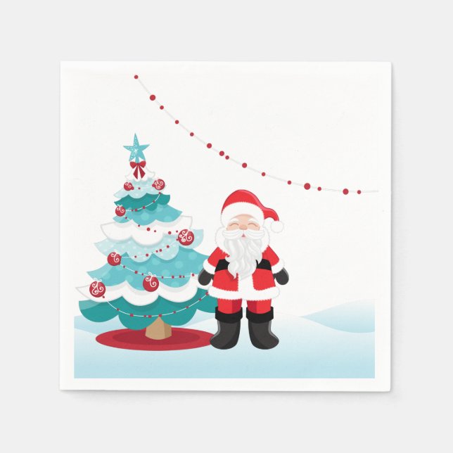 Serviette En Papier Santa Claus (Devant)