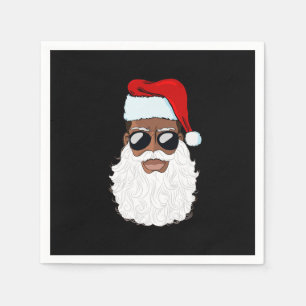 Serviette En Papier Santa Claus Black Xmas Santa Afro African American