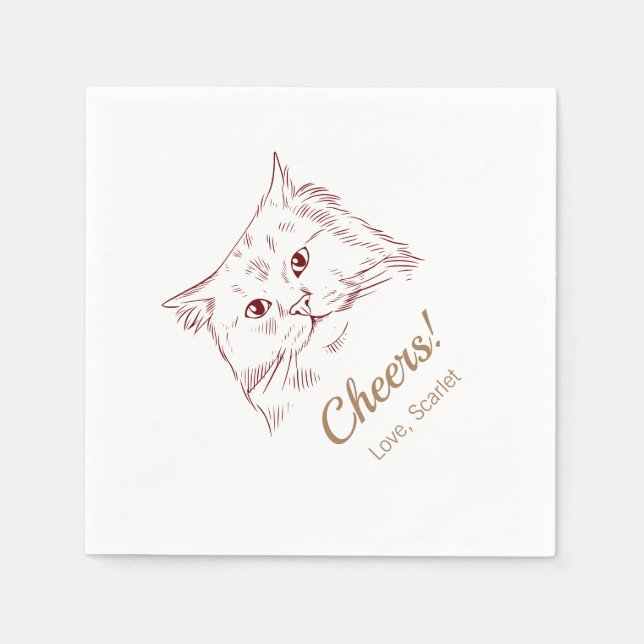 Serviette En Papier Santé! Napkins Mariage (Devant)