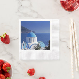 Serviette En Papier Santorin Grèce Papier Napkin