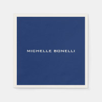 Sapphire Bleu Minimaliste Plaque Lisible Moderne
