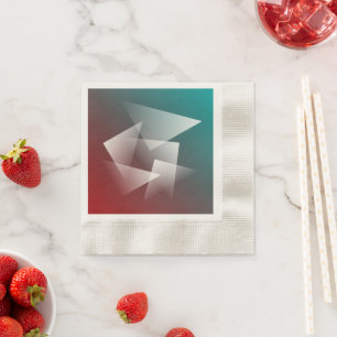 Serviette En Papier sarcelle bordeaux blanc