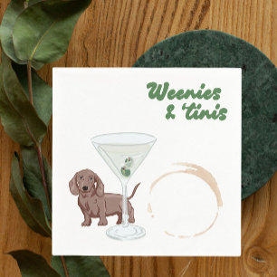 Serviette En Papier Saucisses & Soirée Martinis