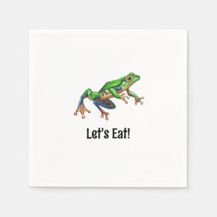Serviette En Papier Sauter sur la grenouille Anniversaire