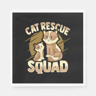 Serviette En Papier Sauvetage Animal Sauvetage de Chat Conception pour