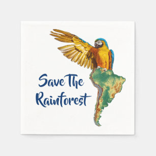 Serviette En Papier Sauvez La Rainforest