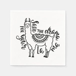 Serviette En Papier Sauvez le drame pour votre lama