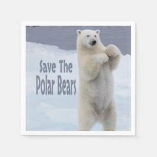 Serviette En Papier Sauvez Les Ours Polaires