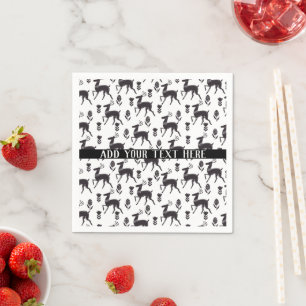 Serviette En Papier Scandia Folk Art Deer personnalisable