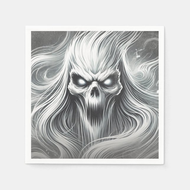 Serviette En Papier Scary hurler Poltergeist Ghost Halloween Party (Devant)