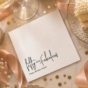 Serviette En Papier Scénario Cinquante ans et Incroyable Fête d'annive