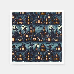 Serviette En Papier Scène Halloween