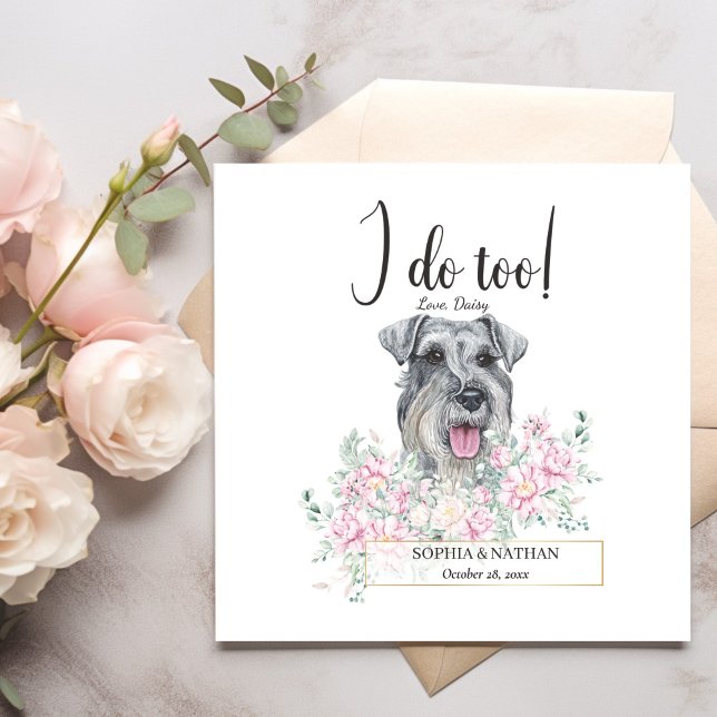 Serviette En Papier Schnauzer Chien Mariage Cocktail Napkins (Créateur téléchargé)