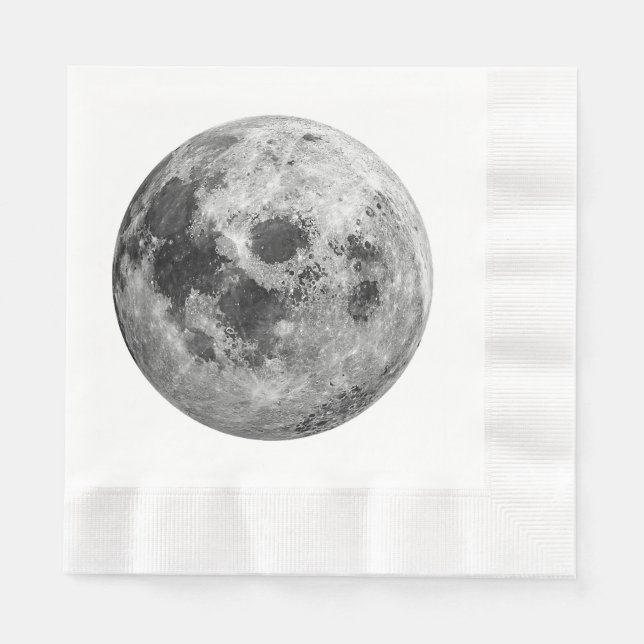 Serviette En Papier Science de l'astronomie spatiale de la Pleine lune (Devant)